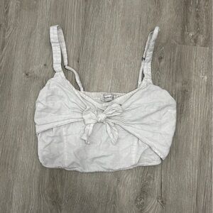 Abercrombie & Fitch Women’s White Bow Top